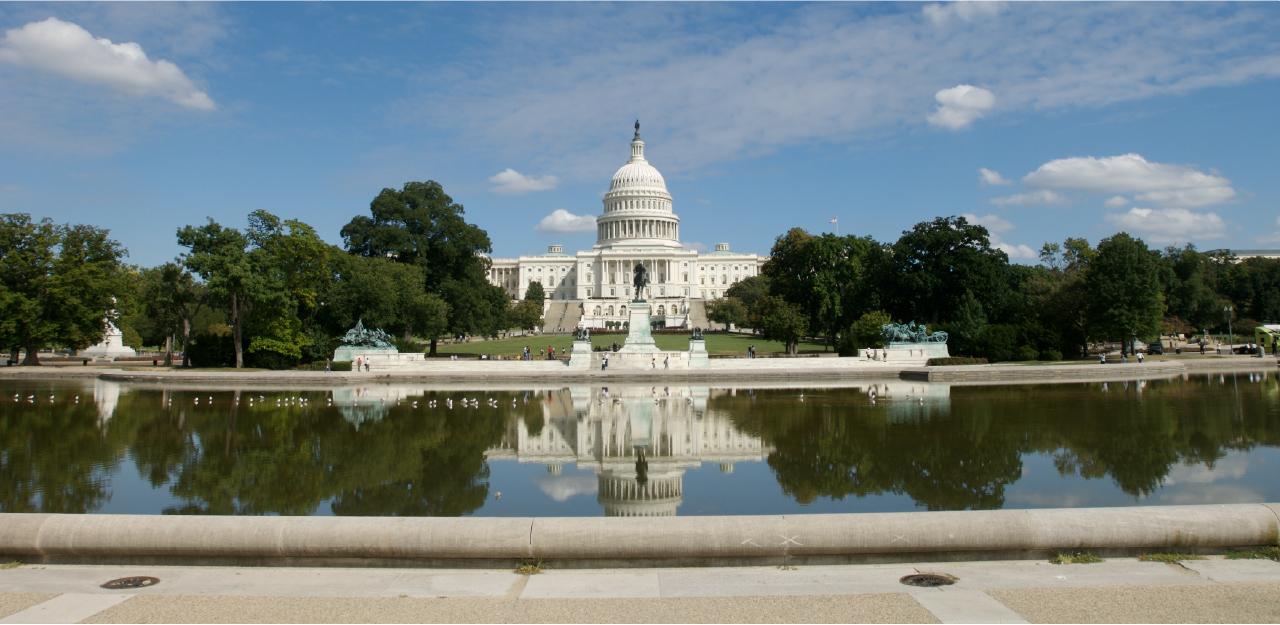 capitol building and reflecting pool