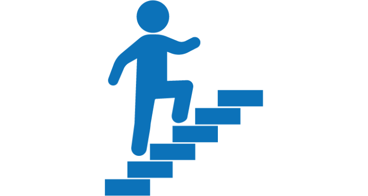 Professional and Lifelong Learning: professional climbing steps (icon)